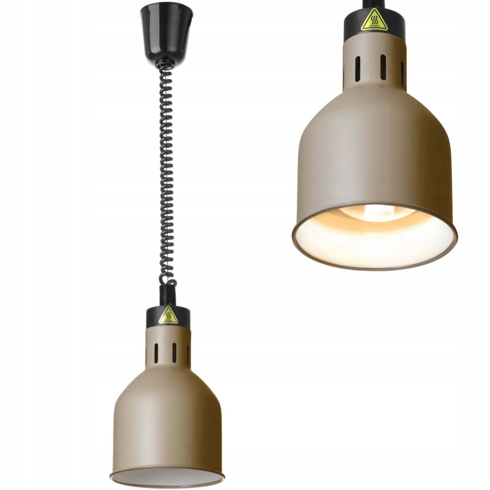 Závěsná Topná Lampa Na Jídlo, Válcová, Béžová, 250 W, Gastronomická