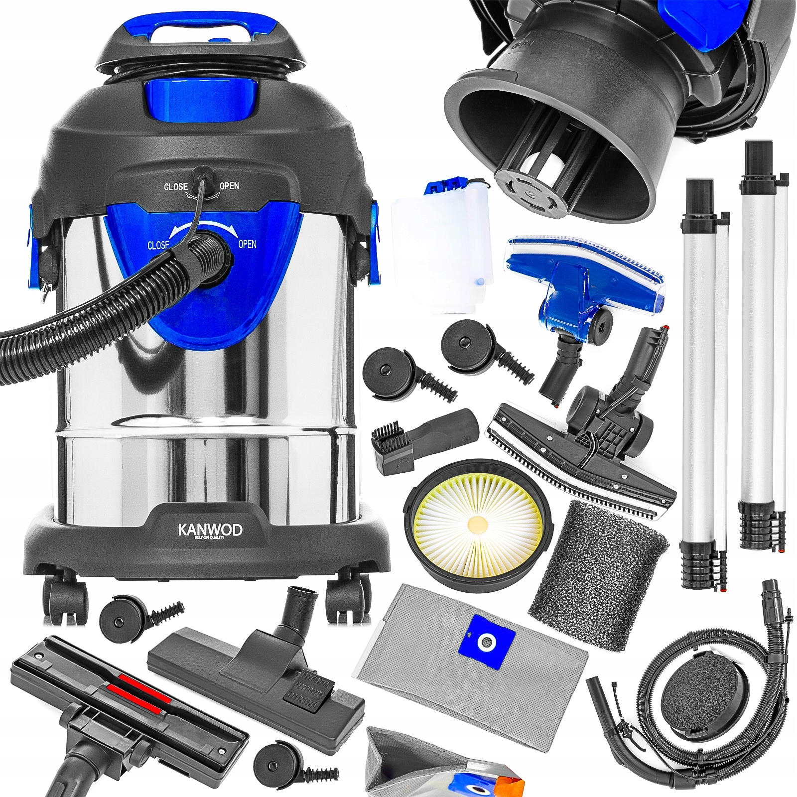 ODKURZACZ PIORĄCY SSAWKA DO PRANIA TAPICERKI DYWANÓW ULTRAMOCNY 2000W