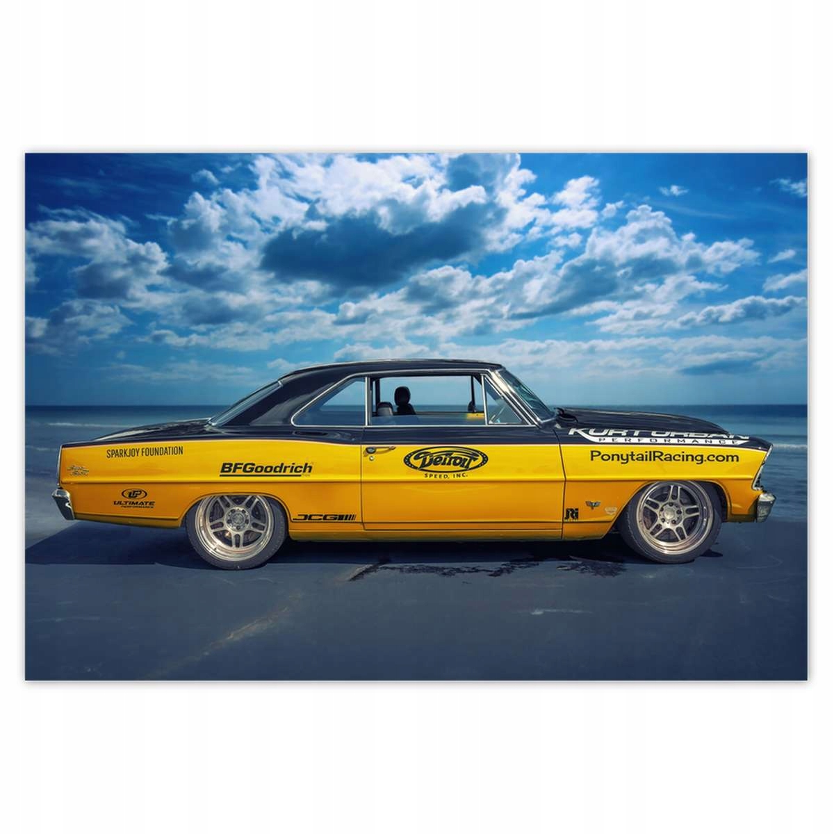 Plakáty 200x135 Žlutá Chevy Nova Ss