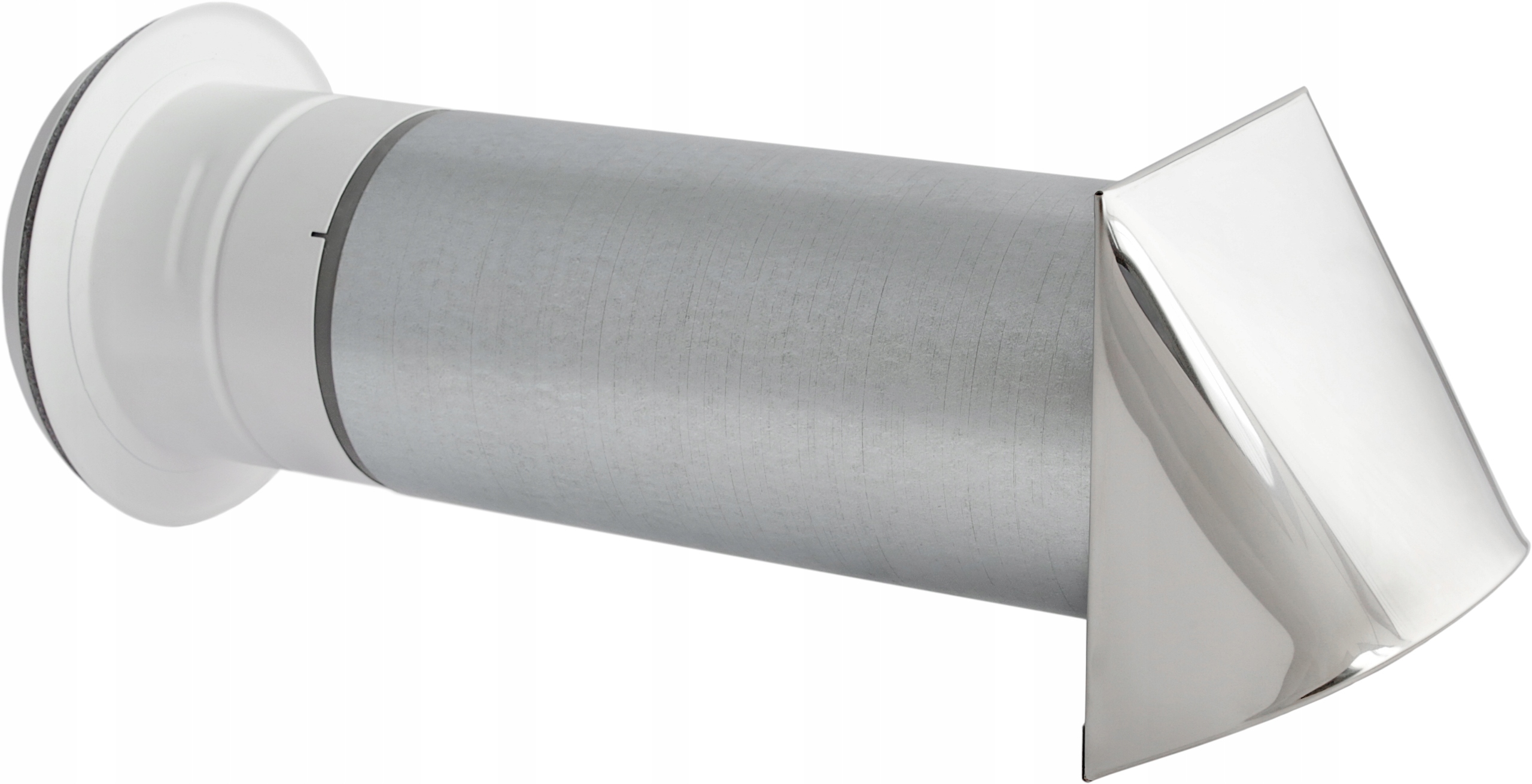 Nástěnný ventilátor Fi110 s anemostatem a filtrem, chromovaný, přívod vzduchu Darco