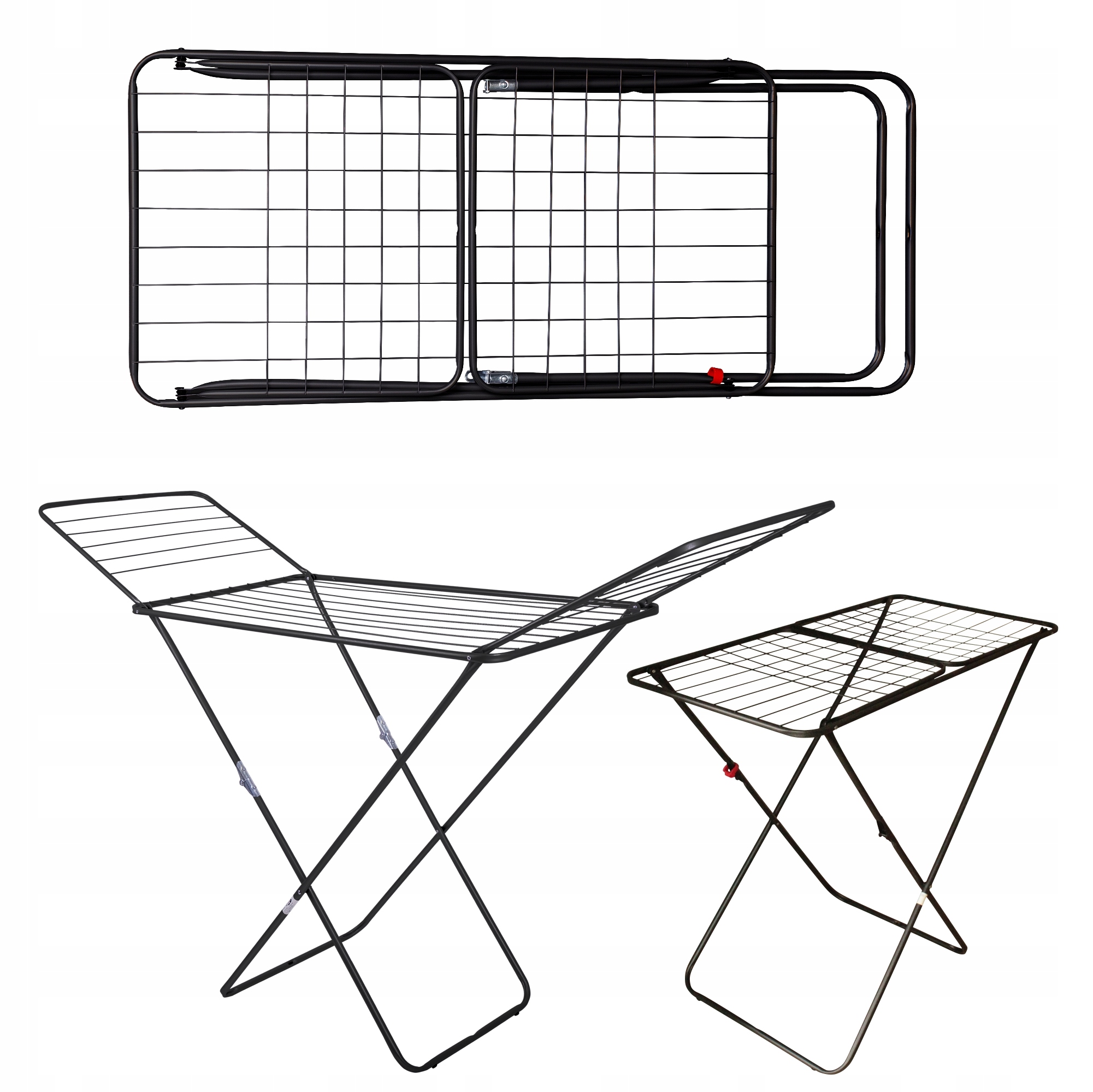 SUSZARKA NA UBRANIA PRANIE BIELIZNĘ SKRZYDŁOWA POZIOMA YORK ANTRACYT 18m2