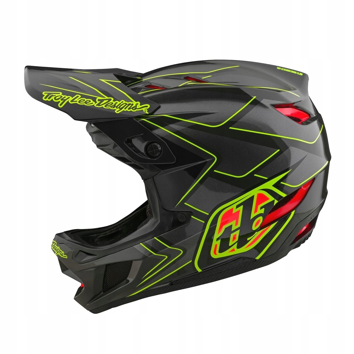 Cyklistická přilba Troy Lee Design D4 Composite Ghostwing šedá L