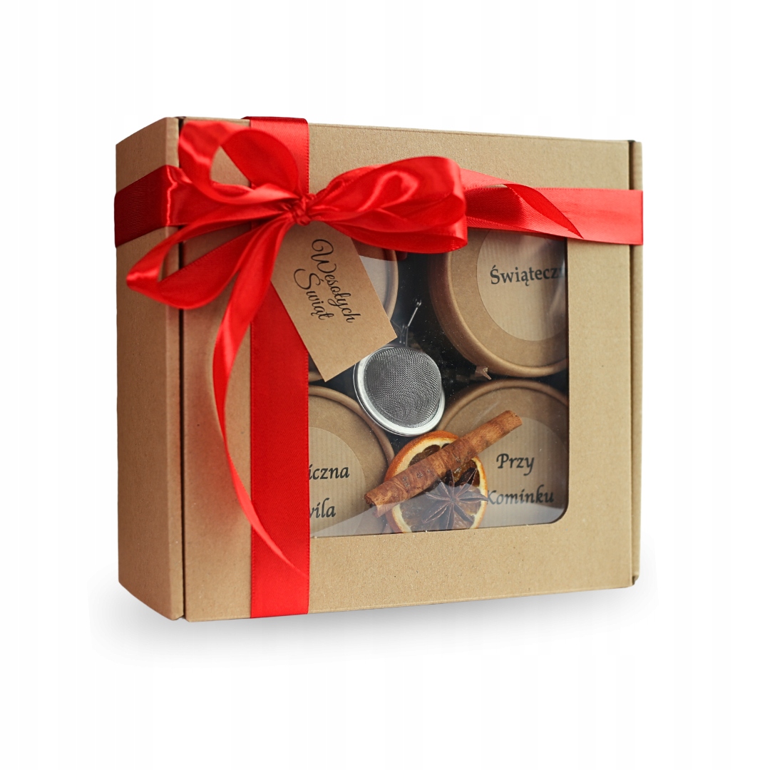 Levně Dárková Sada 4 čaje jako dárek sítko na čaj