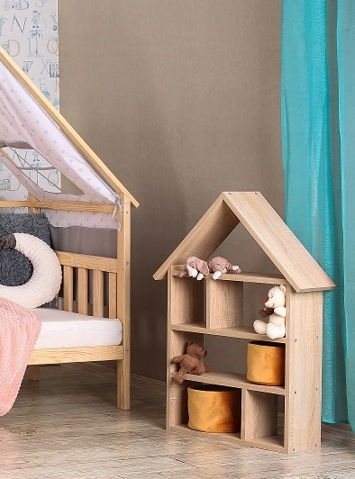 Półka DOMEK-regał na zabawki i książki Kolekcja Stylowy Domek