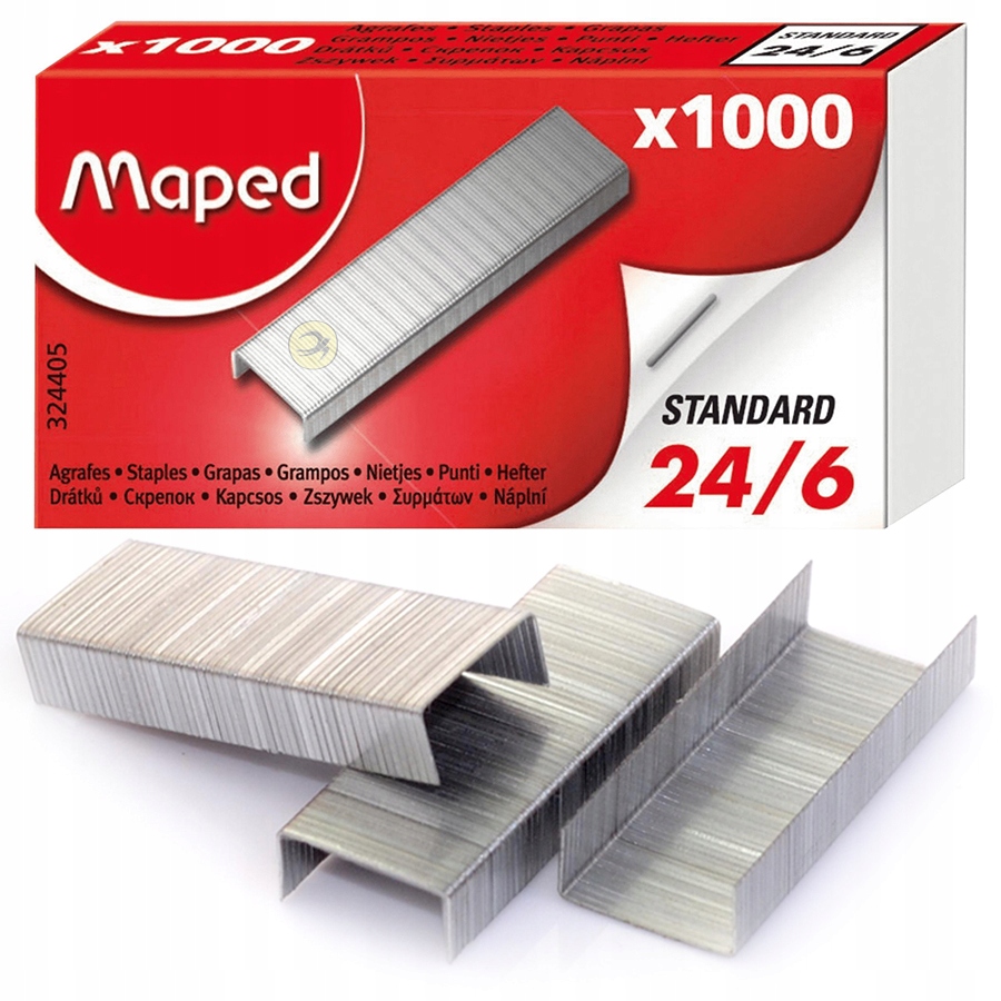 

Zszywki 1000 Standard 24/6 Galwanizowane Ostre