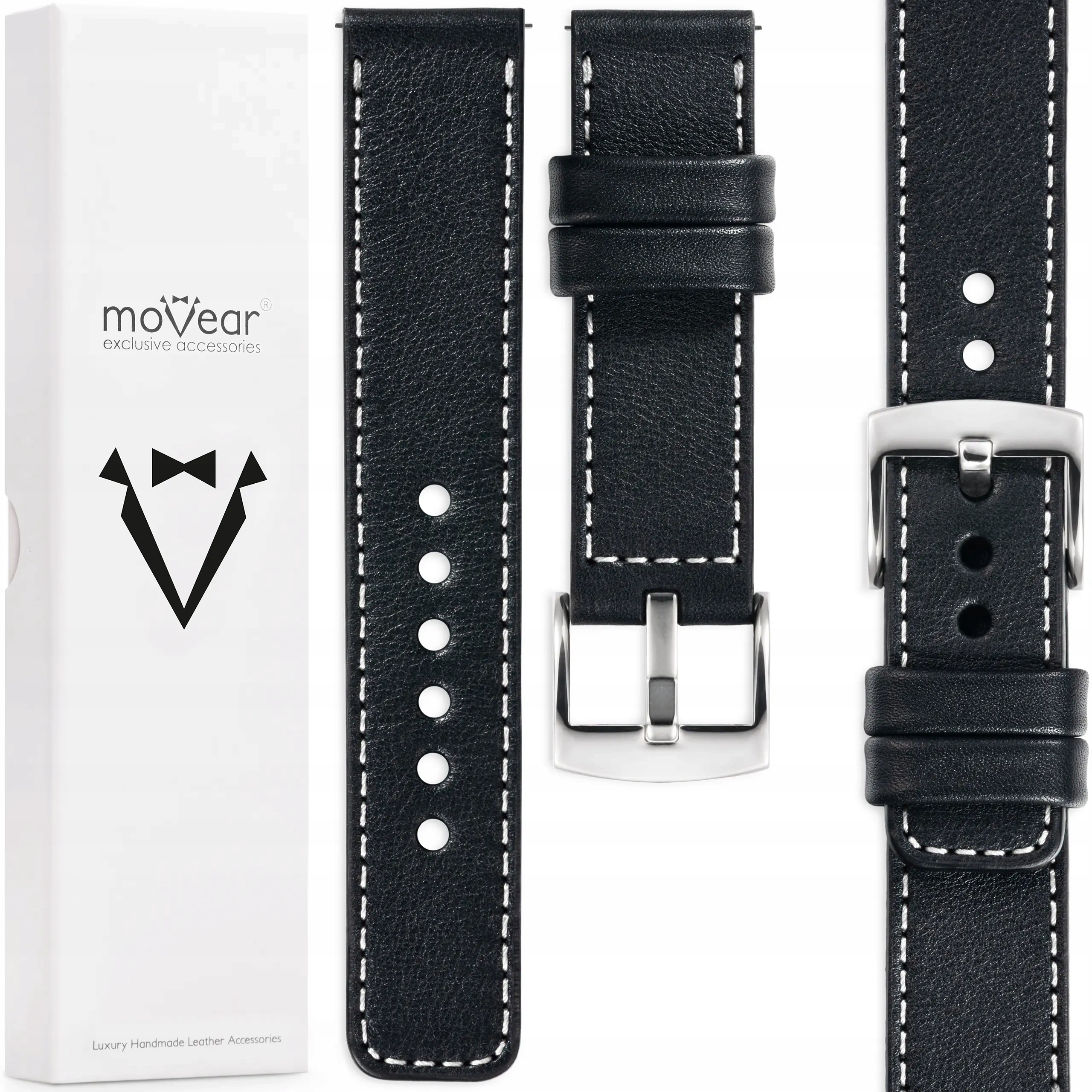 Pásek 18 mm pro Huawei Watch Gt 5 4 5 Pro 42/41 kožený, ručně vyrobený Movear