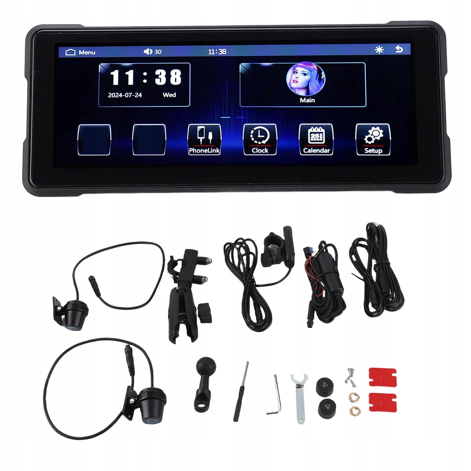 7-дюймовый мотоцикл GPS навигатор для Android Авто Carplay мультимедиа DU