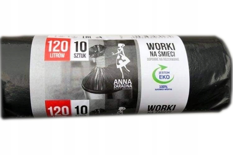 

Worki Na Śmieci Czarne Mocne 120L /10 sztuk
