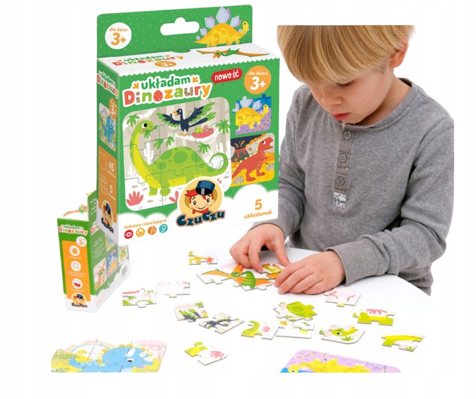 

CZuCZu Układam Dinozaury Puzzle 5 Układanek 3+