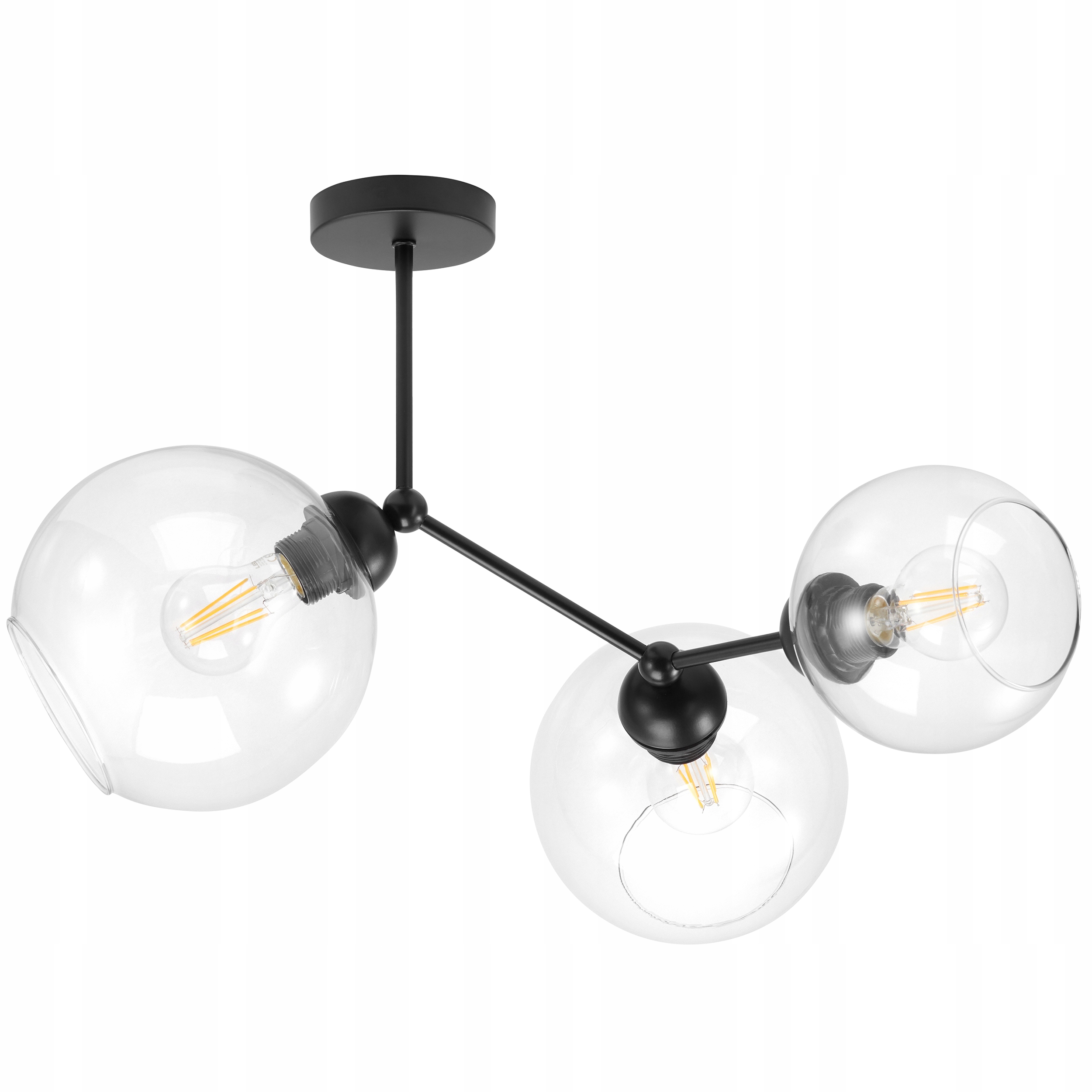

Szklana Lampa Wisząca Sufitowa Żyrandol Kule Led
