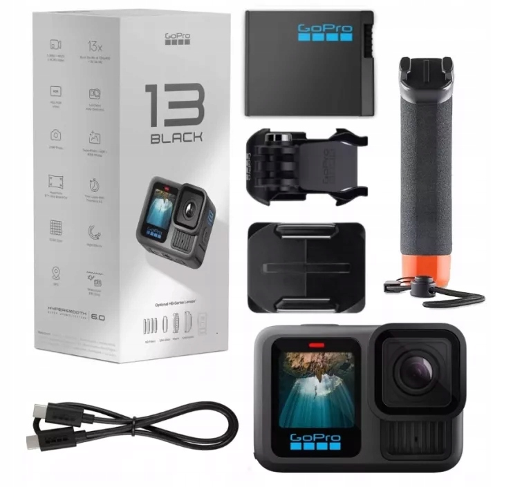 KAMERA SPORTOWA GOPRO HERO 13 BLACK + KIJEK WYPORNOŚCIOWY HANDLER