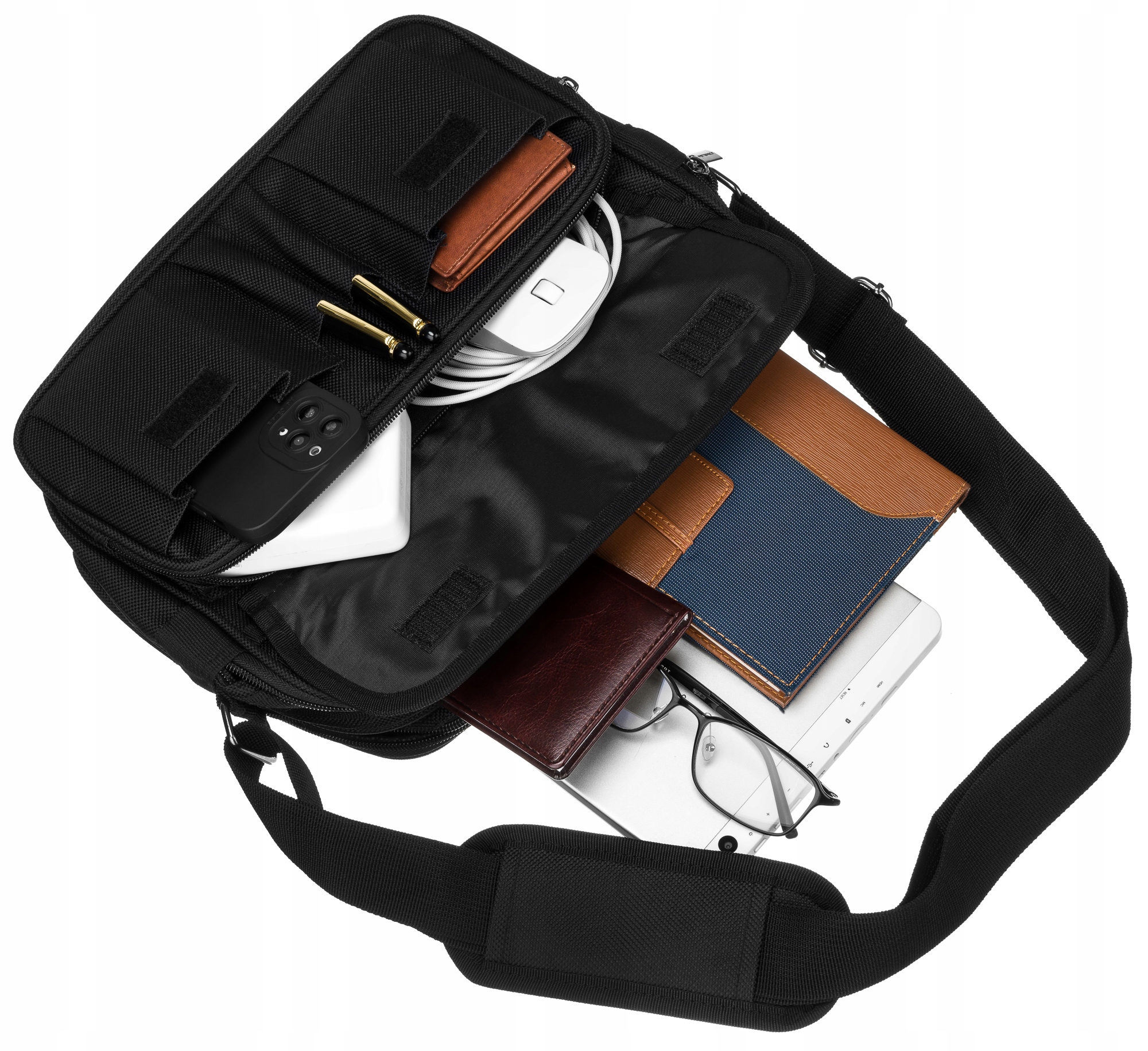 PETERSON saszetka męska na ramię pojemna na suwak miejska torba Wzór dominujący bez wzoru