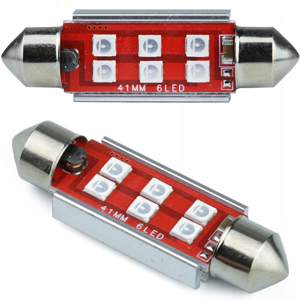 

C5W 6 Led 3535 Canbus 12/24V 41 42mm Niebieska