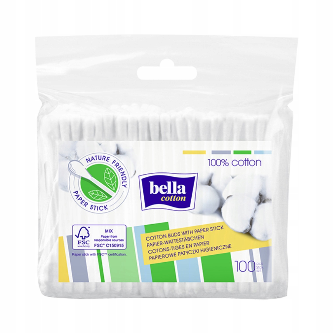 

Bella Patyczki kosmetyczne w folii 100 szt