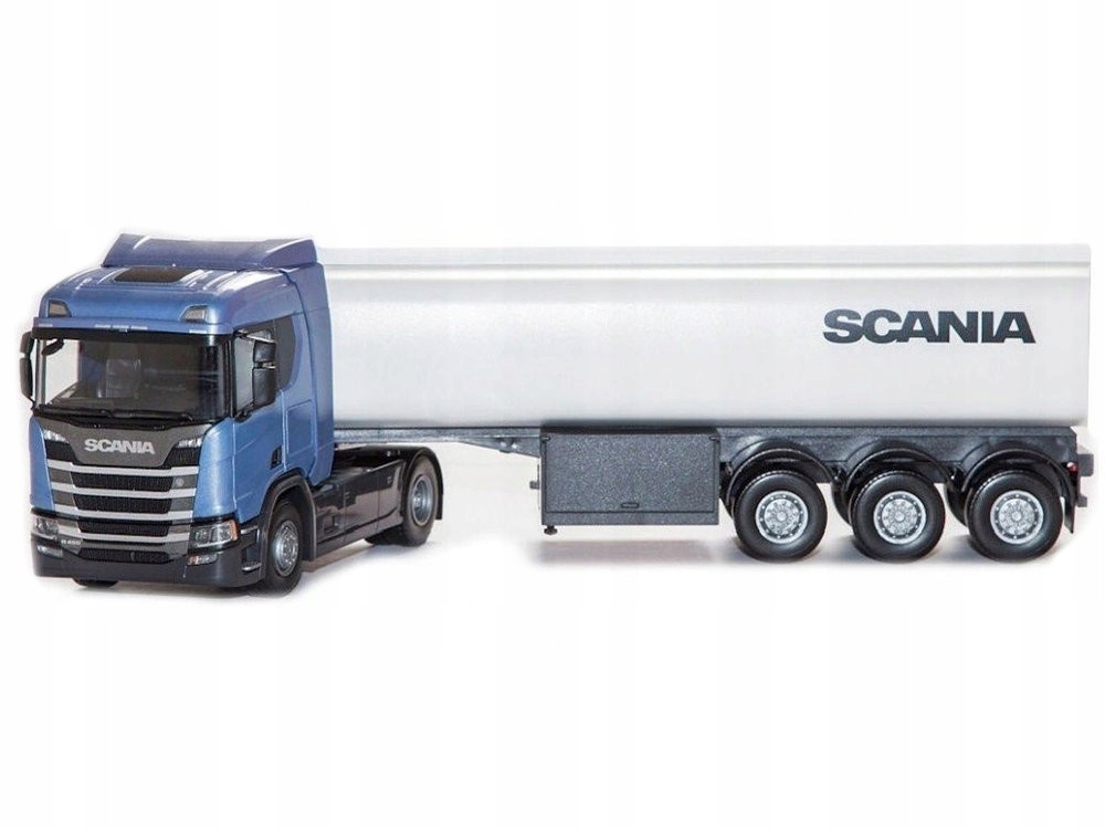 Scania R450 modrý kov. s cisternou Emek 90600