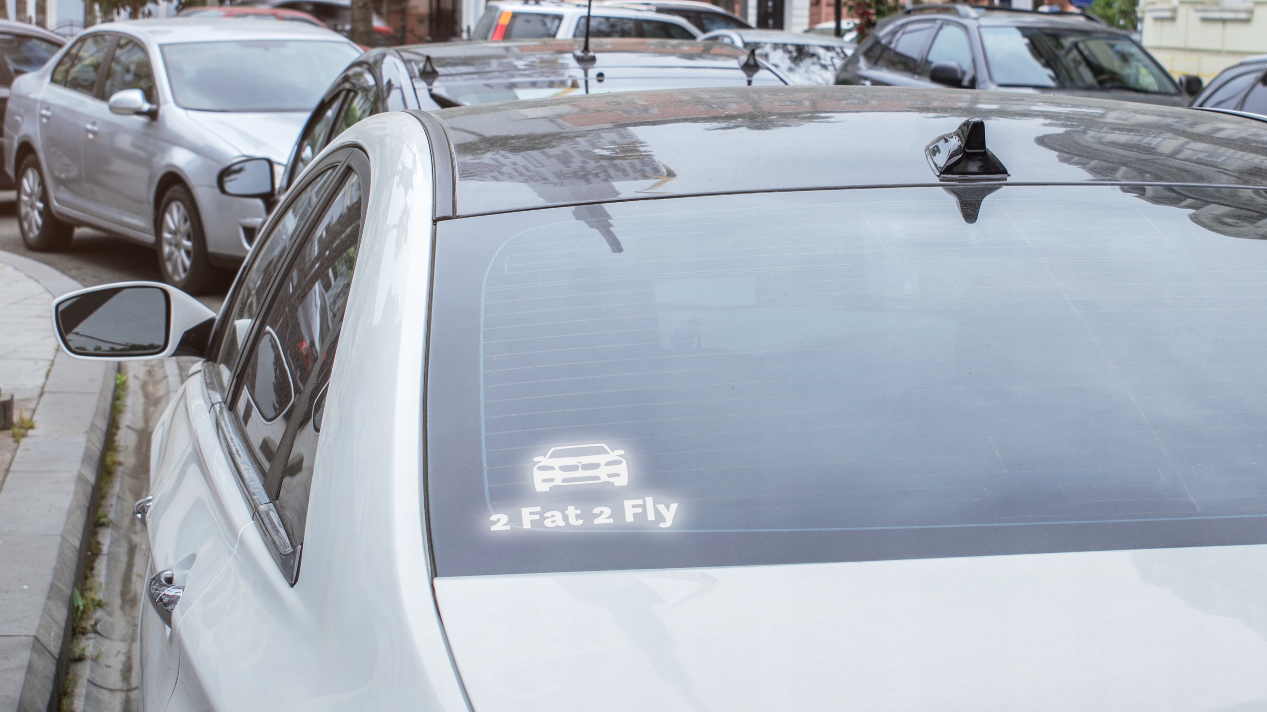 2FAT2FLY - Naklejka na samochód ODBLASKOWA| HOLOGRAM Producent Inny