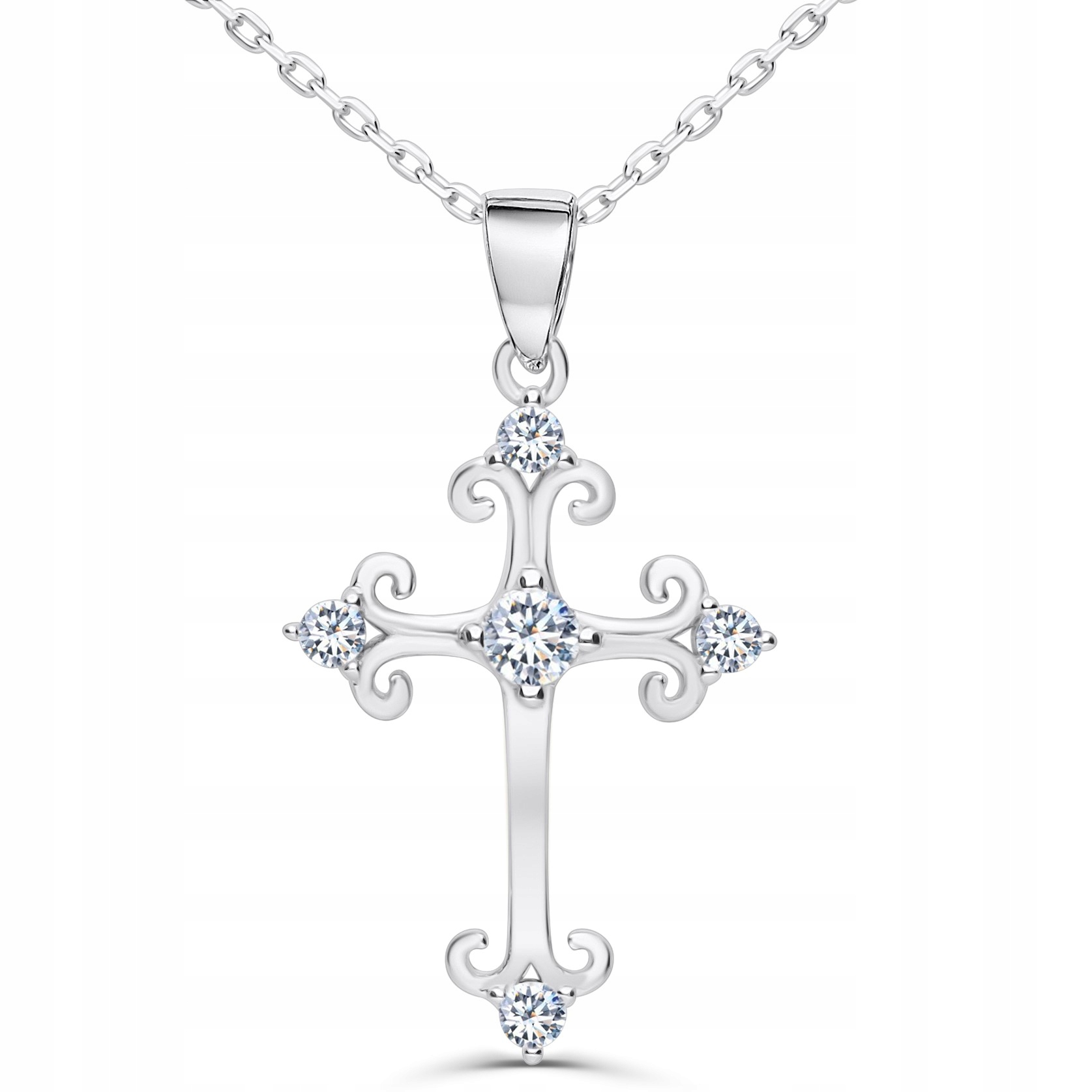 Stříbrný Náhrdelník Křížek Stříbro 925 Elegantní Šperky