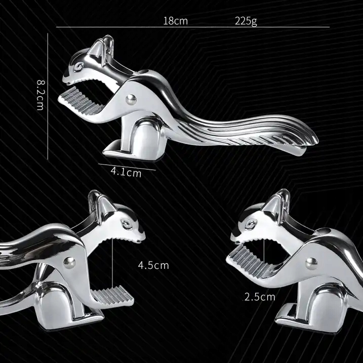 DZIADEK DO ORZECHÓW WIEWIÓRKA STALOWY MOCNY WYGODNY REGULOWANY Waga 400 g