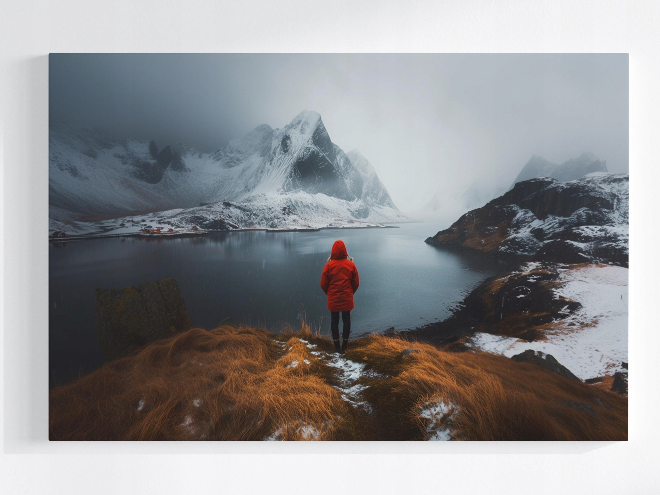 Obraz Na Plátně Canvas Zima Fiord Skandinávie Příroda Krajina 120x80