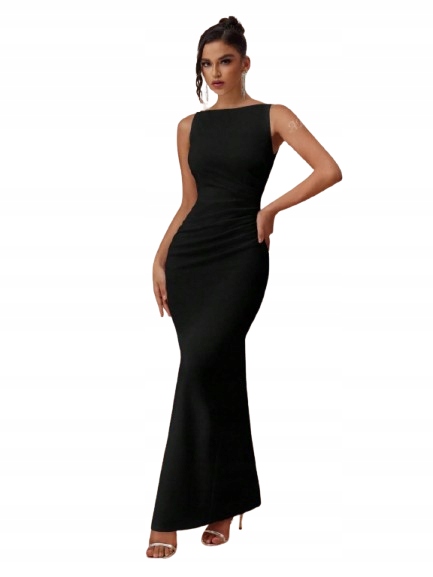 Shein Elegantní Šaty Maxi S Volánky S 2BA