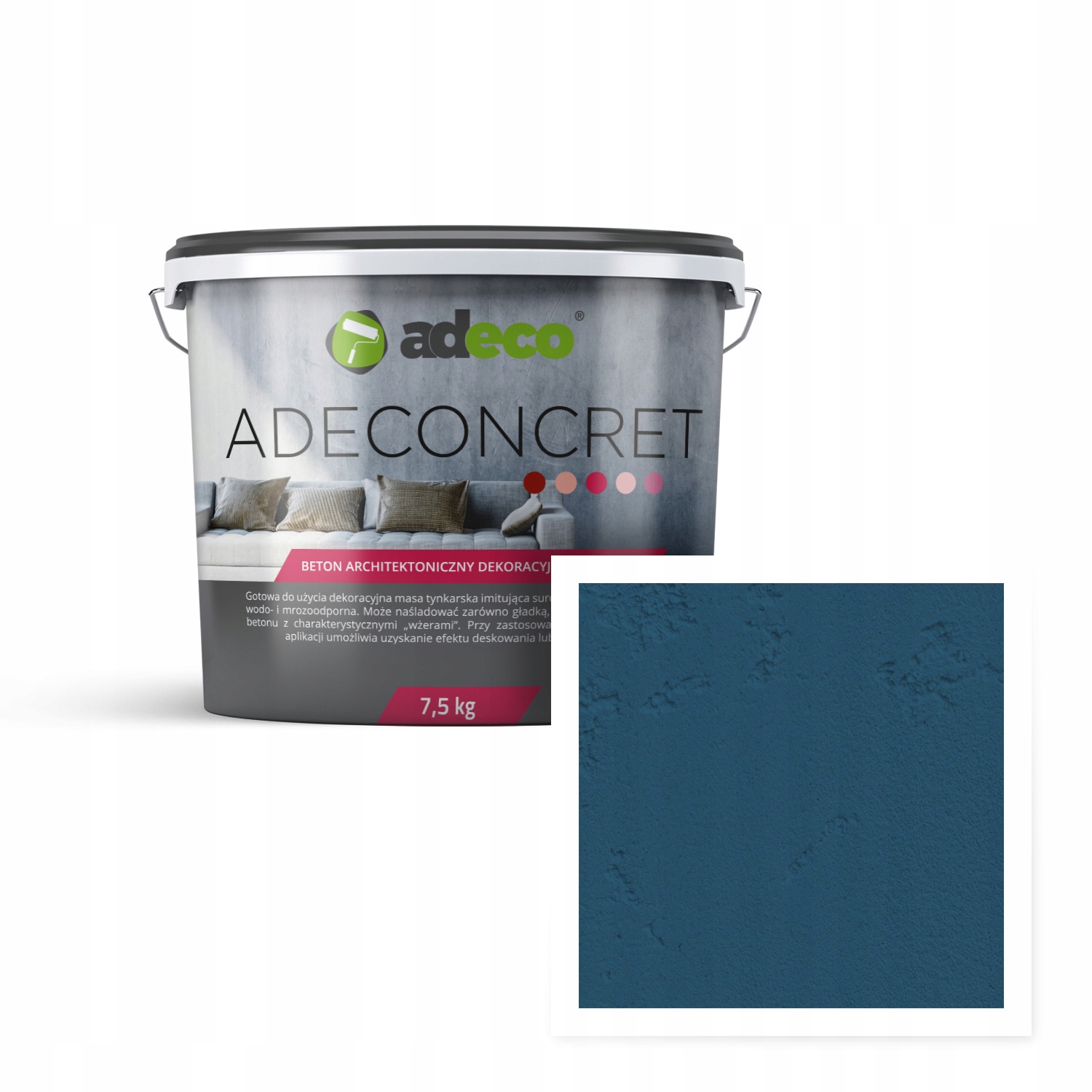 Dekorativní beton Marina modré barvy 7,5 kg