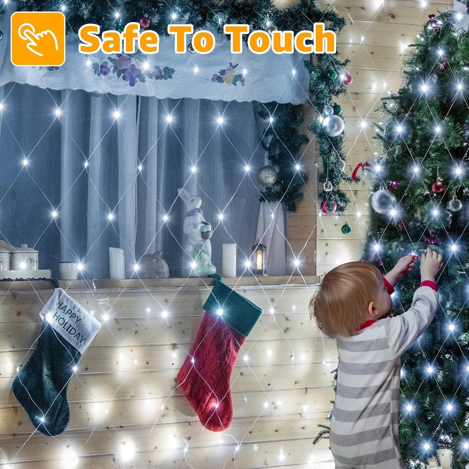 YOWIN Siatka Światełek Lampki Girlanda Zewnętrzna 3x2m 200 LED — miniatura 7