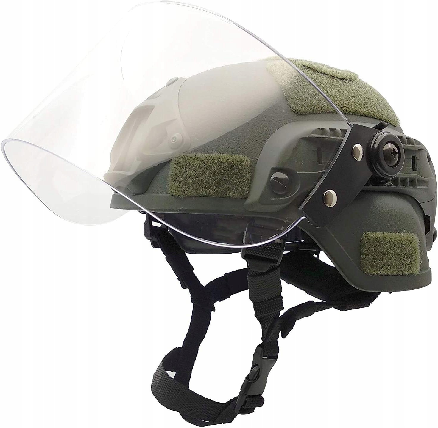 Kask Taktyczny Mich 2000 Airsoft Paintball Z Wizjerem Nvg Zielony