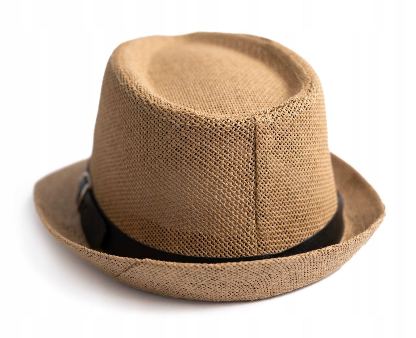 Kapelusz Damski Męski Trilby Słomkowy Plażowy Miejski Lekki Letni Brąz 60 Rozmiar (obwód głowy w cm) 60