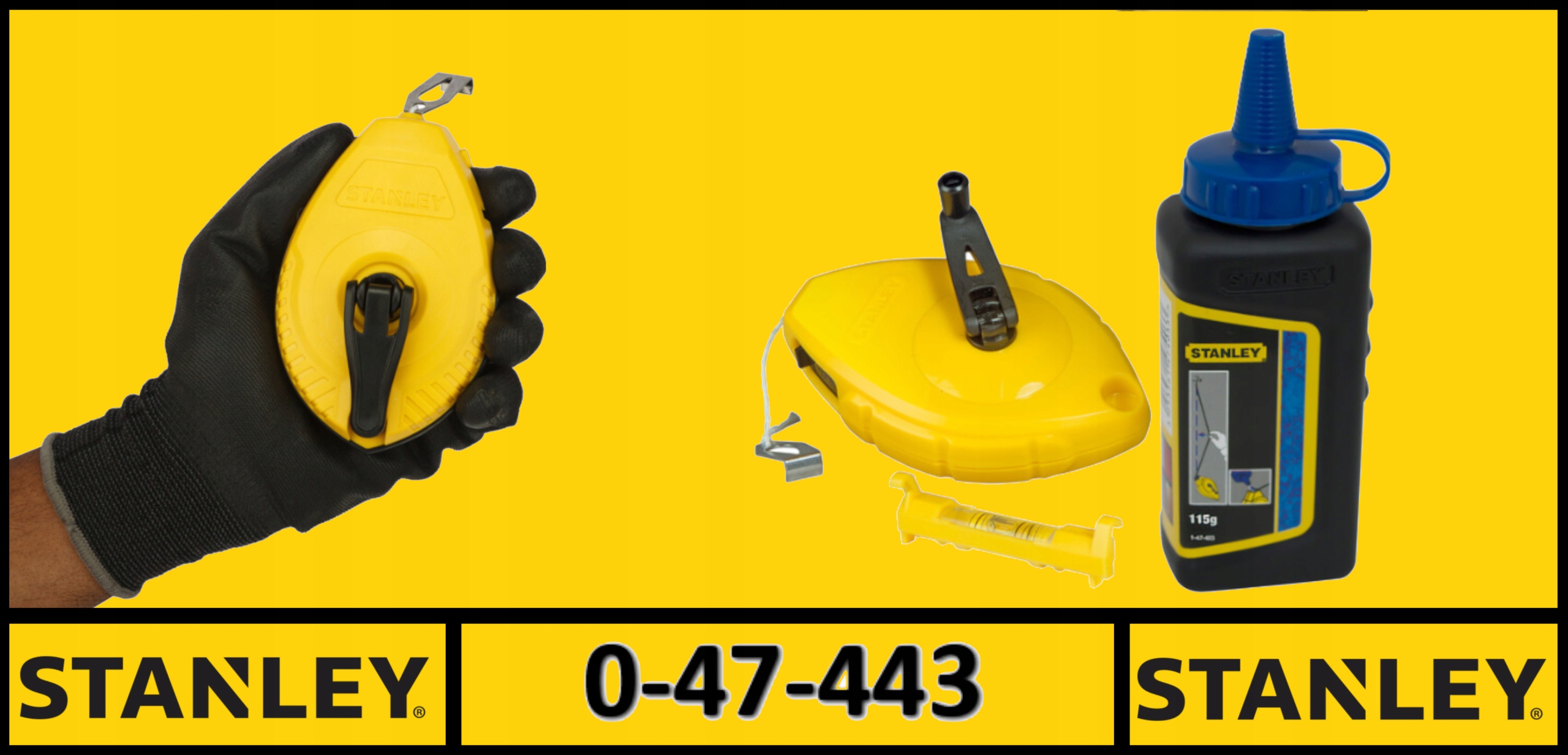 STANLEY SZNUR TRASERSKI + KREDA + LIBELKA 0-47-443 Długość 30 m