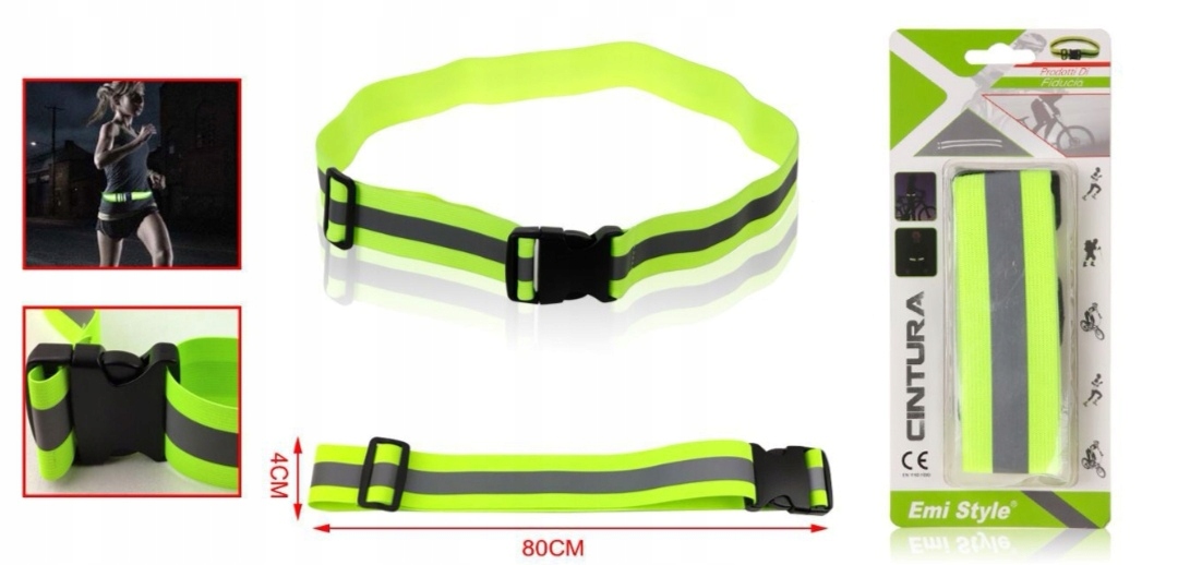 PASEK ODBLASKOWY SZELKI ODBLASKOWE DO BIEGANIA