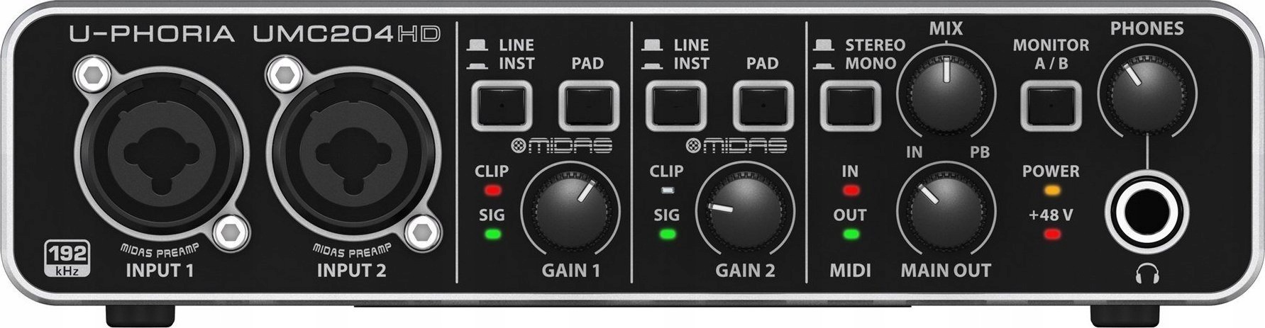 Behringer Akcesoria do mikrofonów Interfejs audio Usb (UMC204HD)