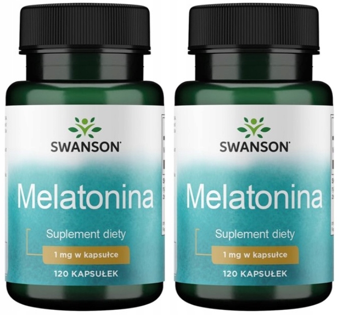 Swanson Melatonín 1mg 2x120kaps. Lepší spánok Jet Lag Rýchlejšie zaspávanie