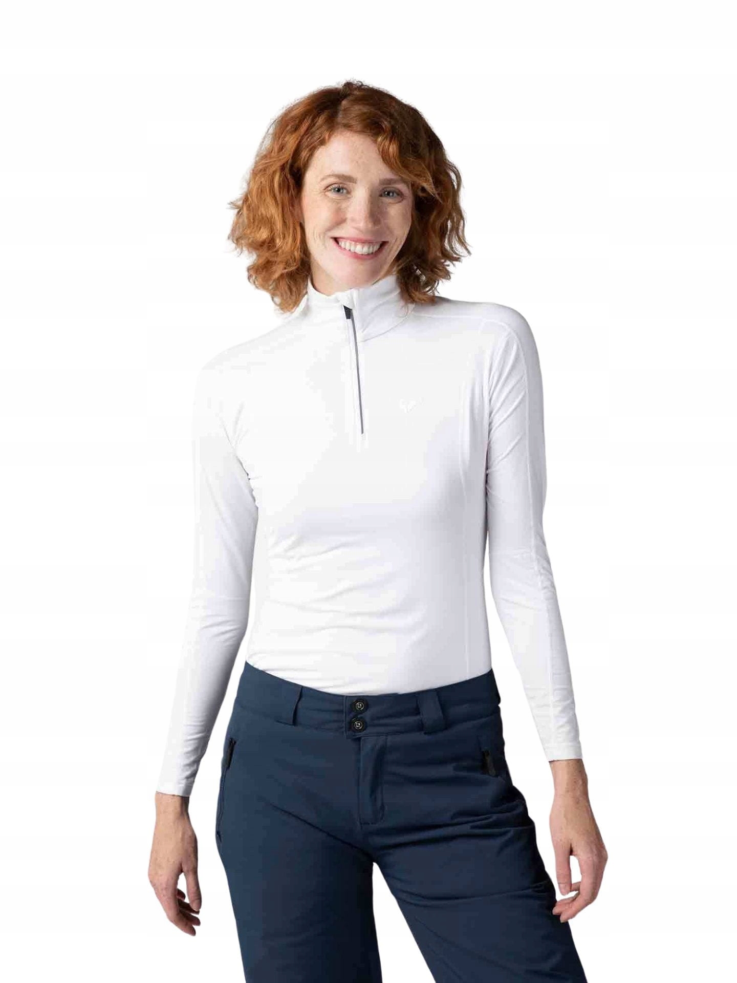 Termoaktivní tričko Rossignol W Classique 1/2 Zip bílé XL