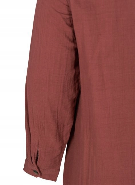 ZIZZI BAWEŁNIANA RUDA DŁUGA TUNIKA 417B 48 Linia plus size (duże rozmiary)