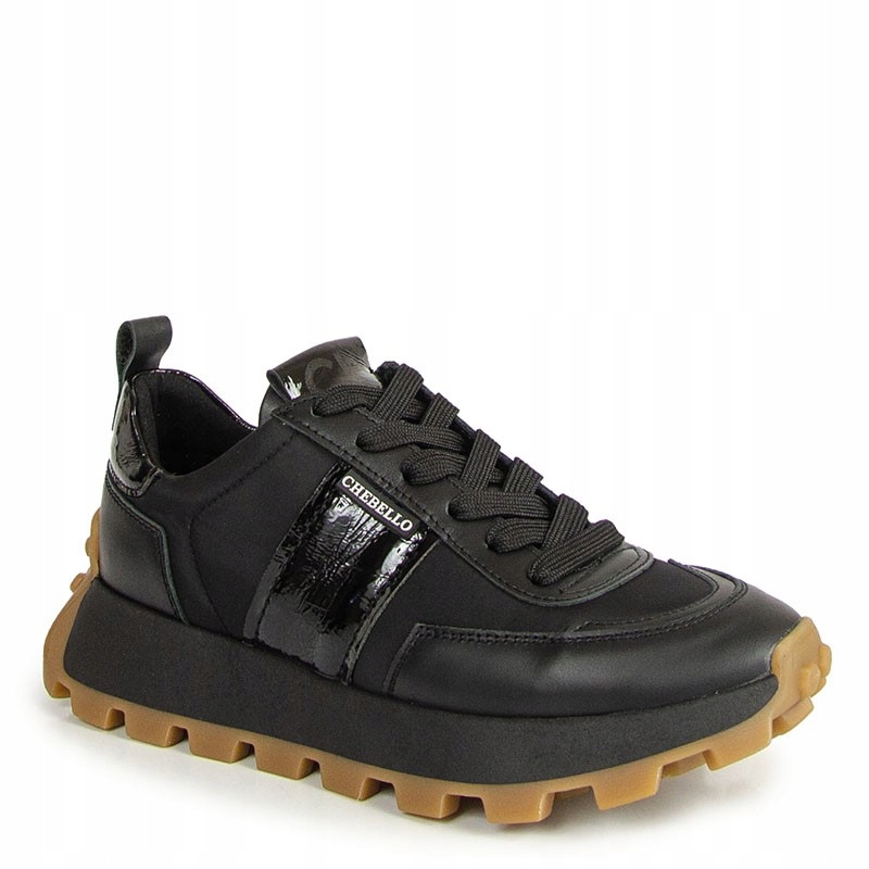 CheBello 4494 Černé Kožené Tenisky 37