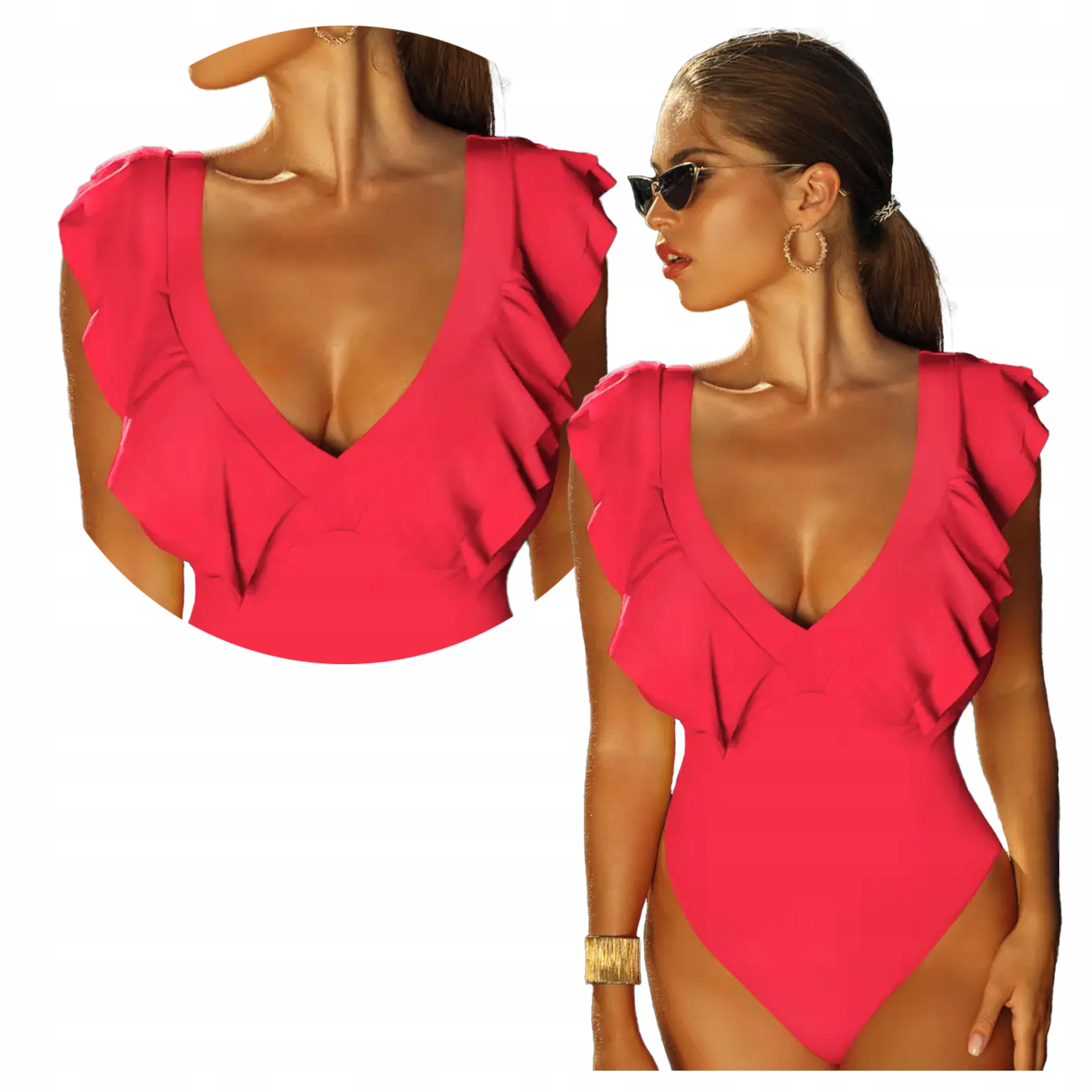 Self Jednodílný plavecký oblek s vlnkou L Canoy 25 2D růžový