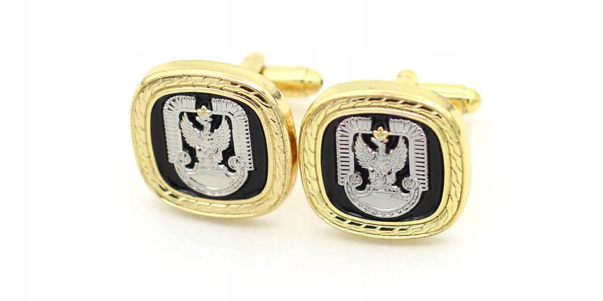 

Siły Powietrzne spinki mankietowe w kolorze złota