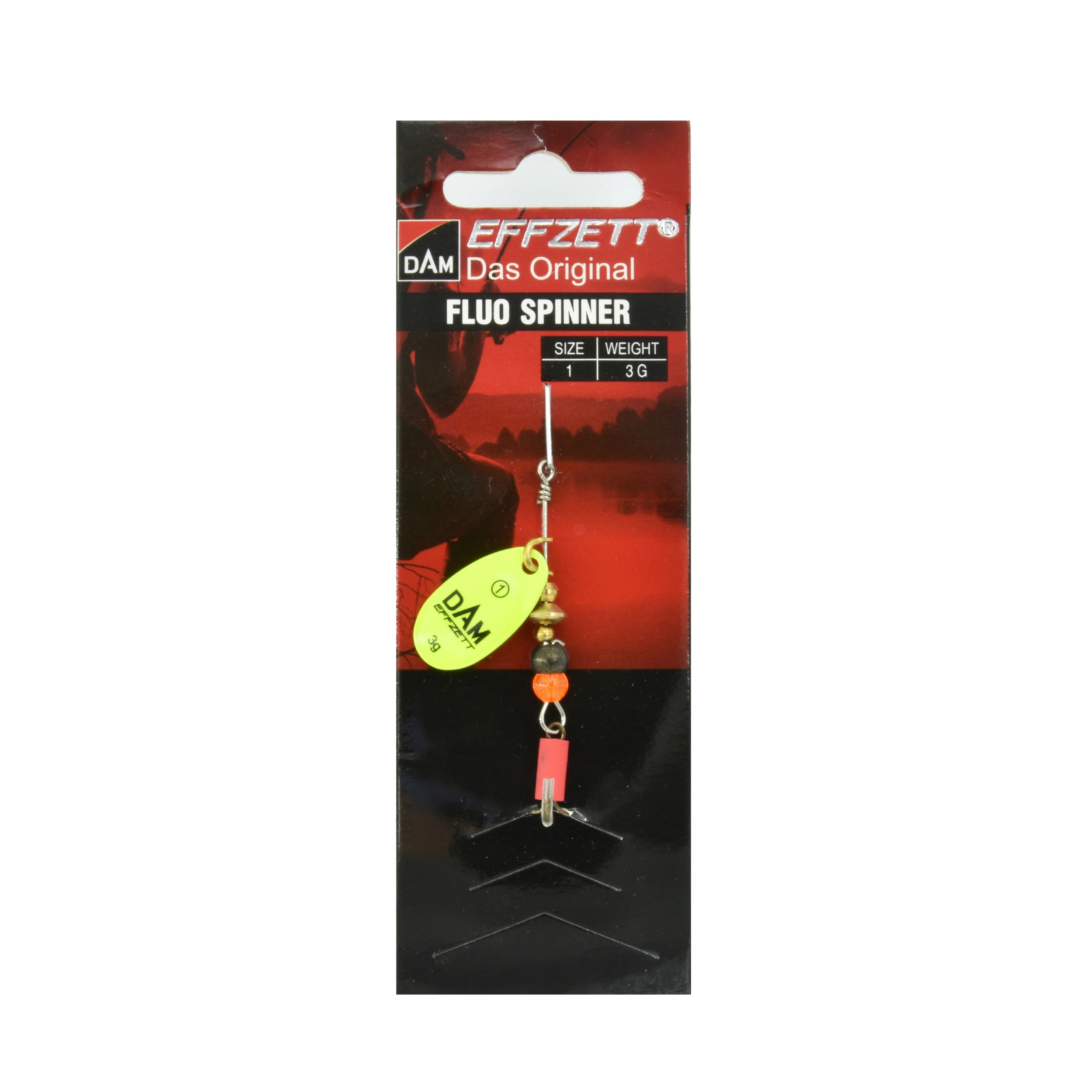 Błystka obrotowa Dam Effzett Fluo Spinner żółta 3g rozm.#1 1szt.