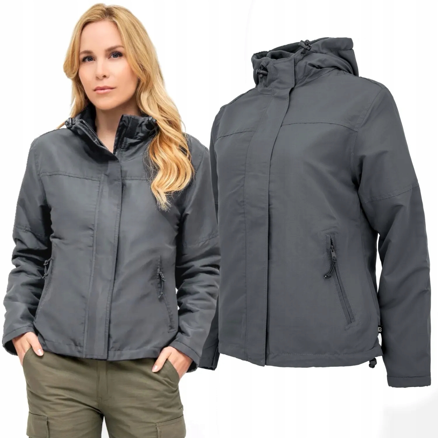 Dámská bunda Brandit Windbreaker Frontzip Antracitová S (34)