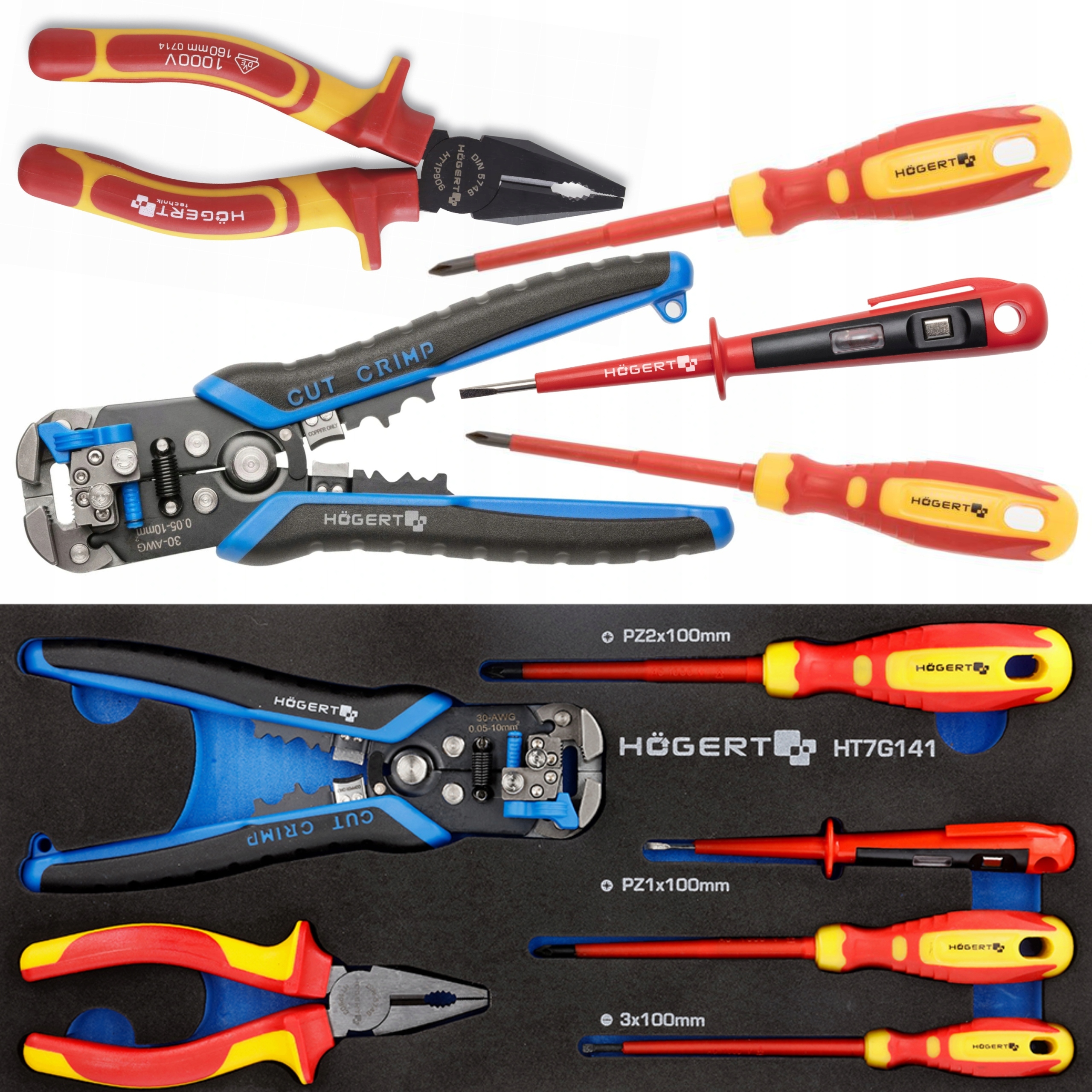 HOGERT ПОПОЛНЕНИЯ КАБИНЕТА ЭЛЕКТРИКА НАБОР ИНСТРУМЕНТОВ 6EL