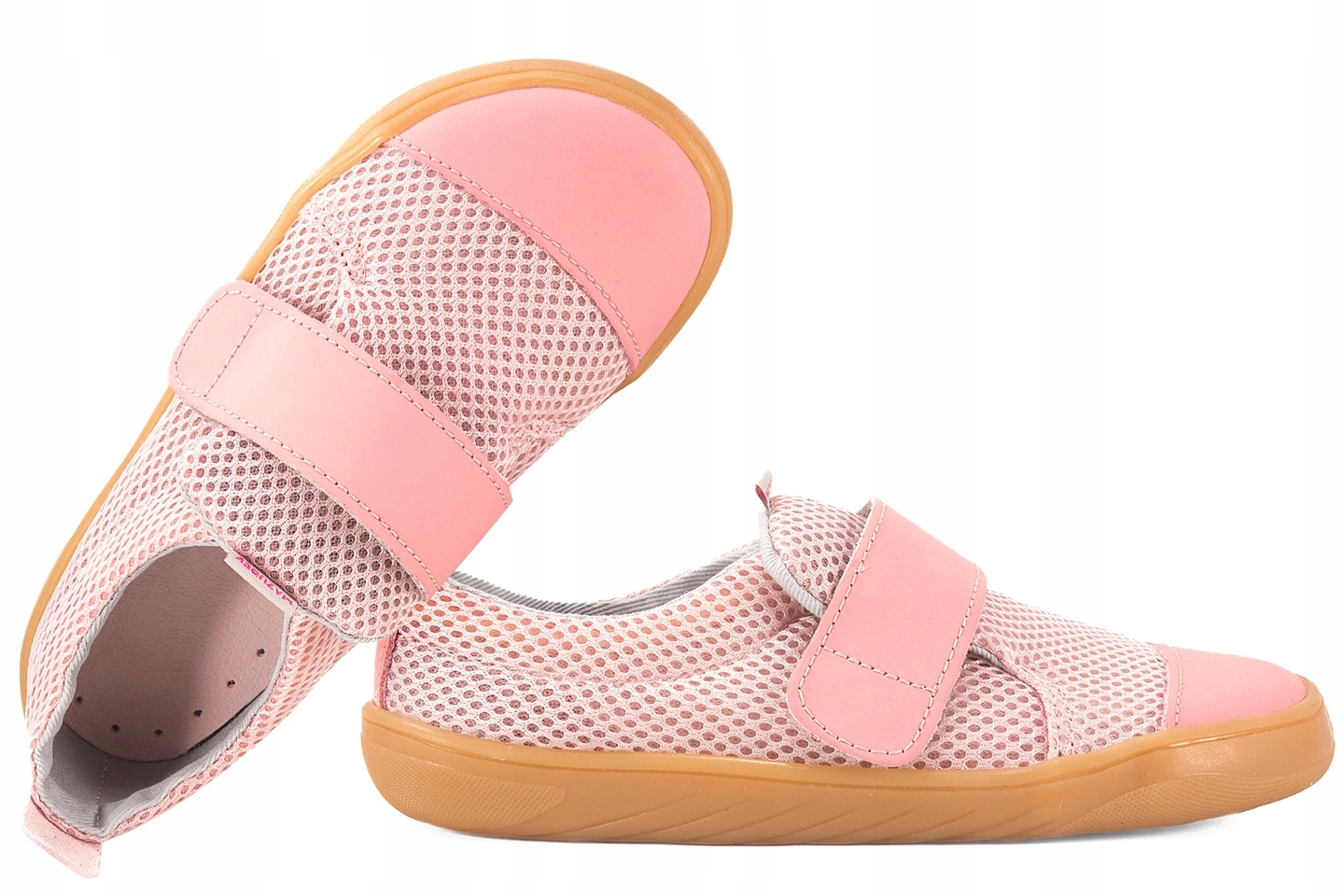 Mazurek Softex Pink Barefoot Skórzano-tekstylne Półbuty Kapcie Papcie 33