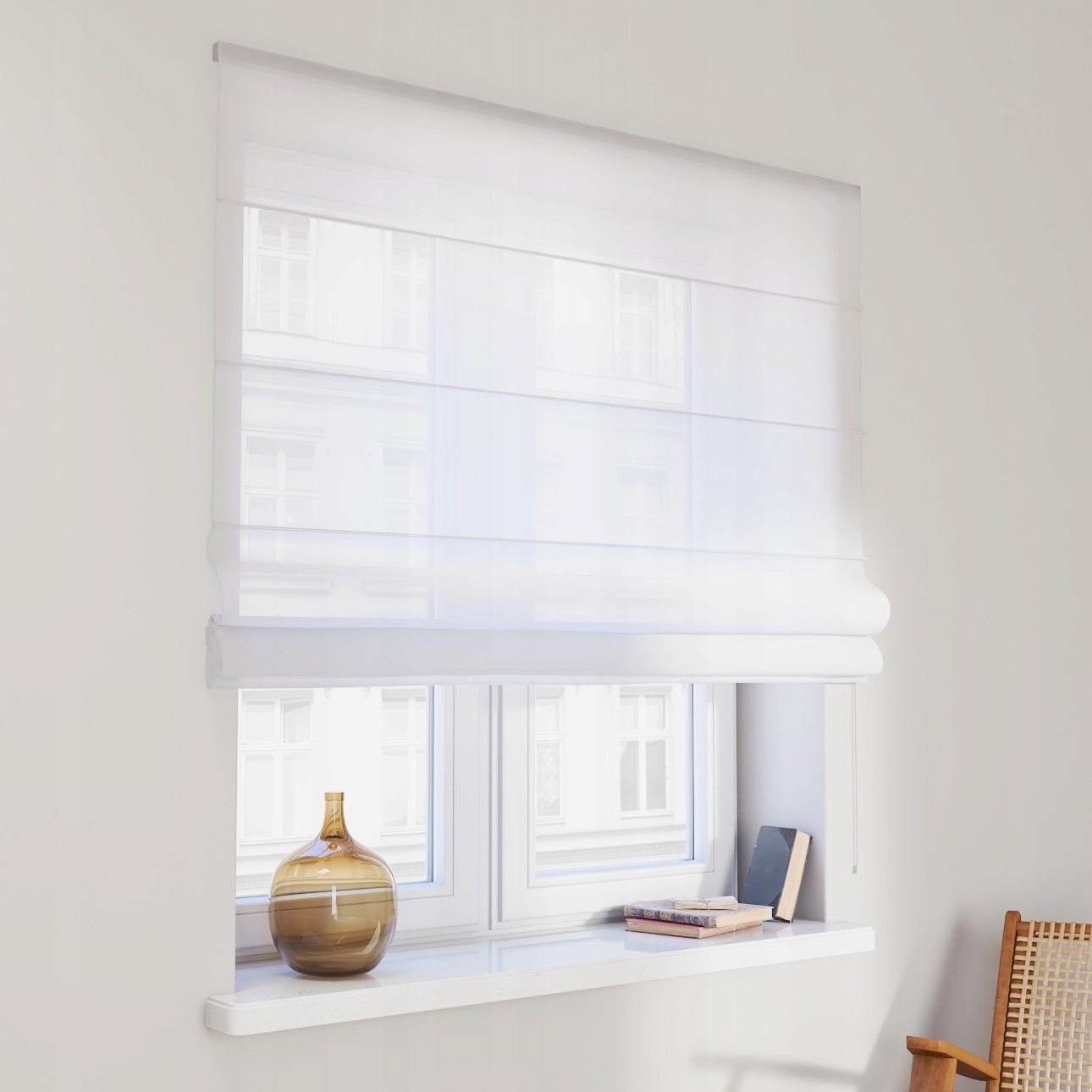 Hotová voálová roleta Siena 80x160 cm bílá