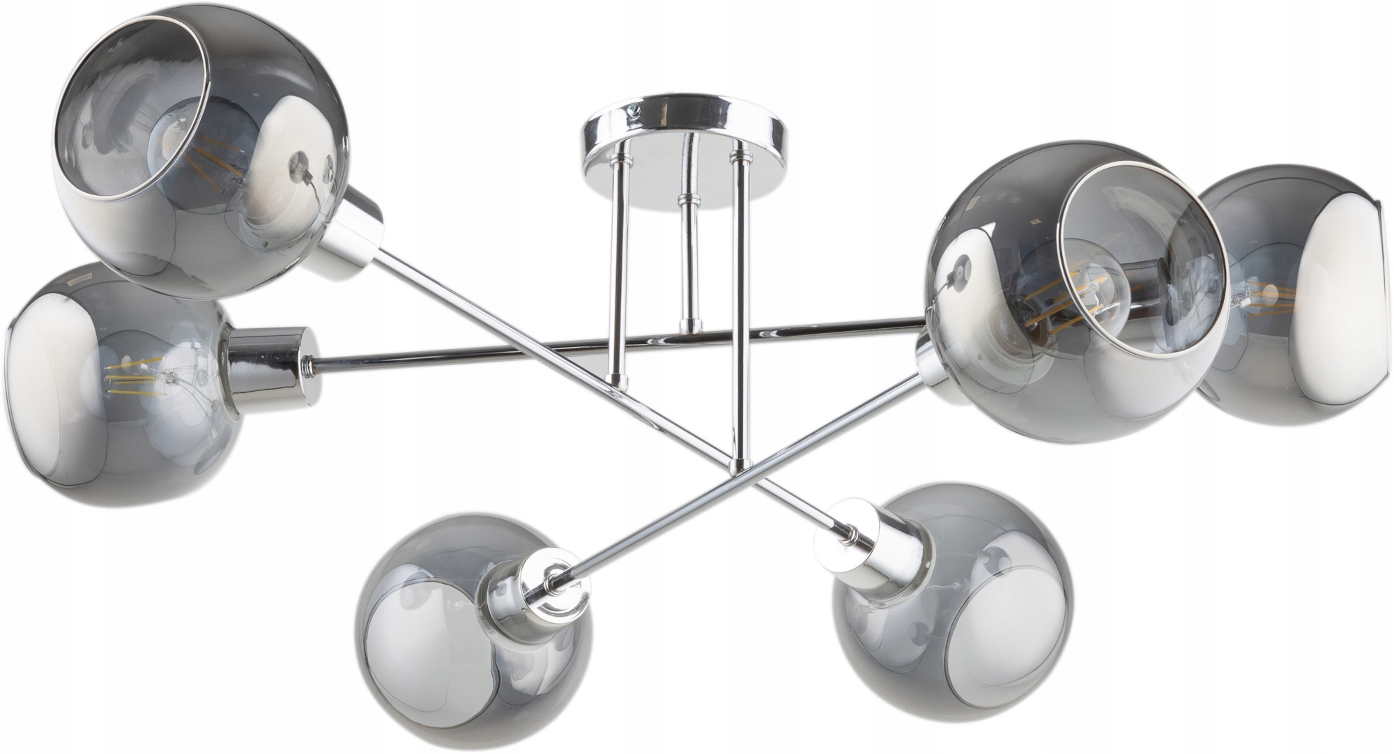 Lampa Wisząca Sufitowa Żyrandol Kule Grafitowe Led