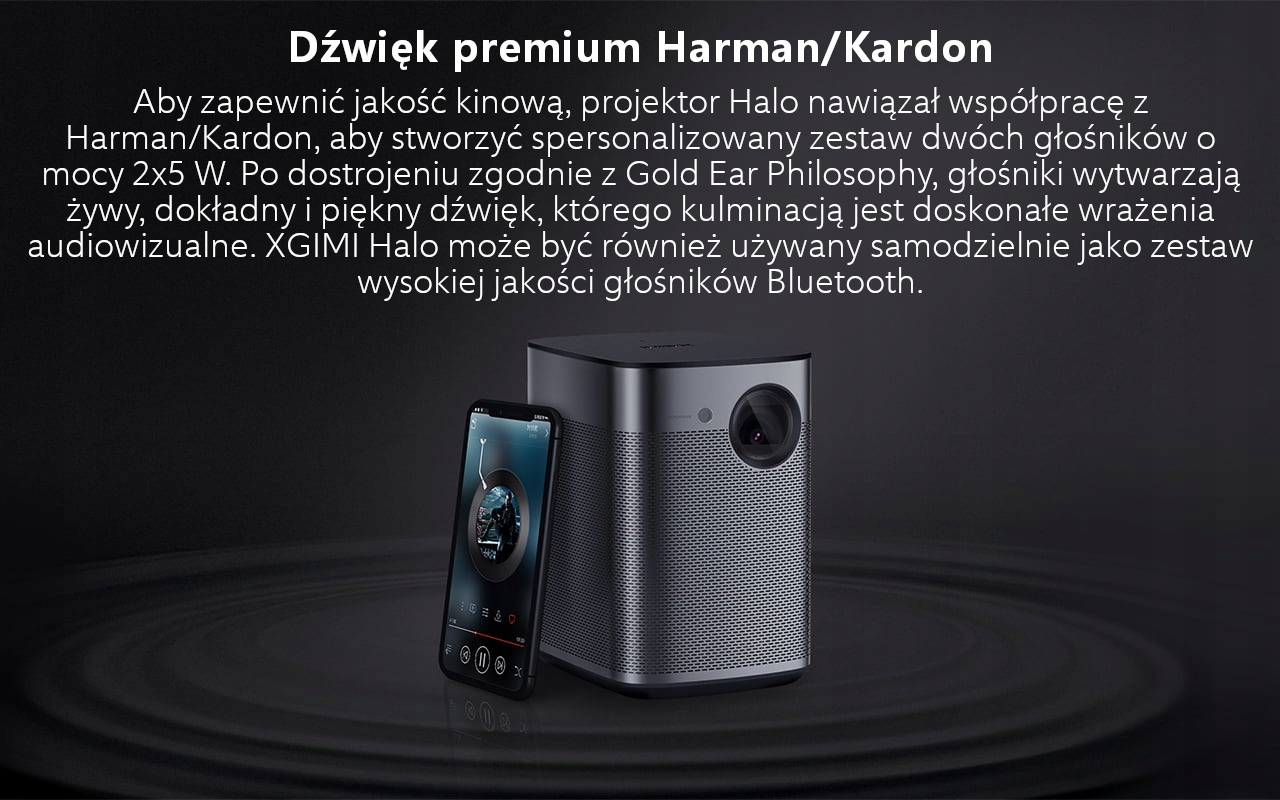 XGIMI HALO DLP 1080P 4K WIFI 3D HARMAN KARDON WAWA Szerokość produktu 11.35 cm