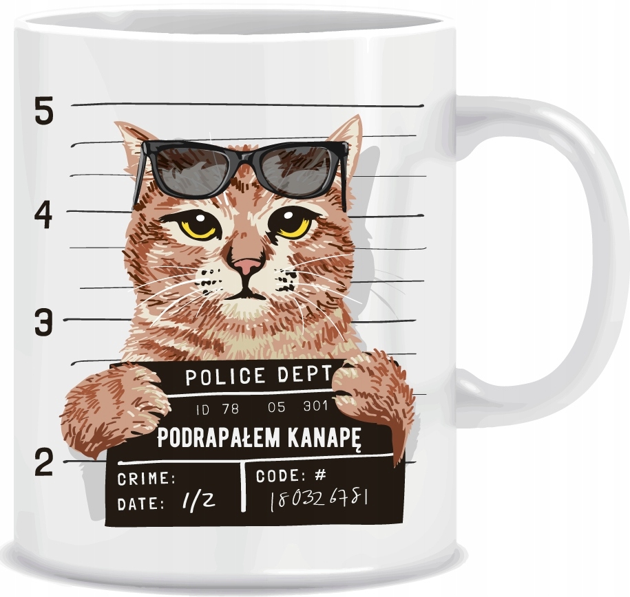 

Kubek Kot Kotek śmieszny napis Prezent