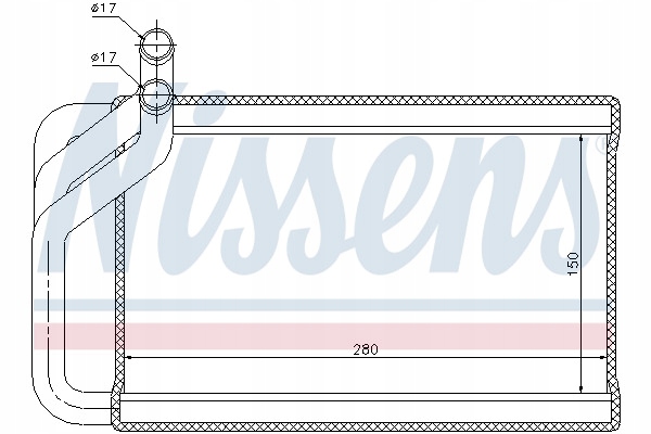 радиатор отопителя ниссенс 77532