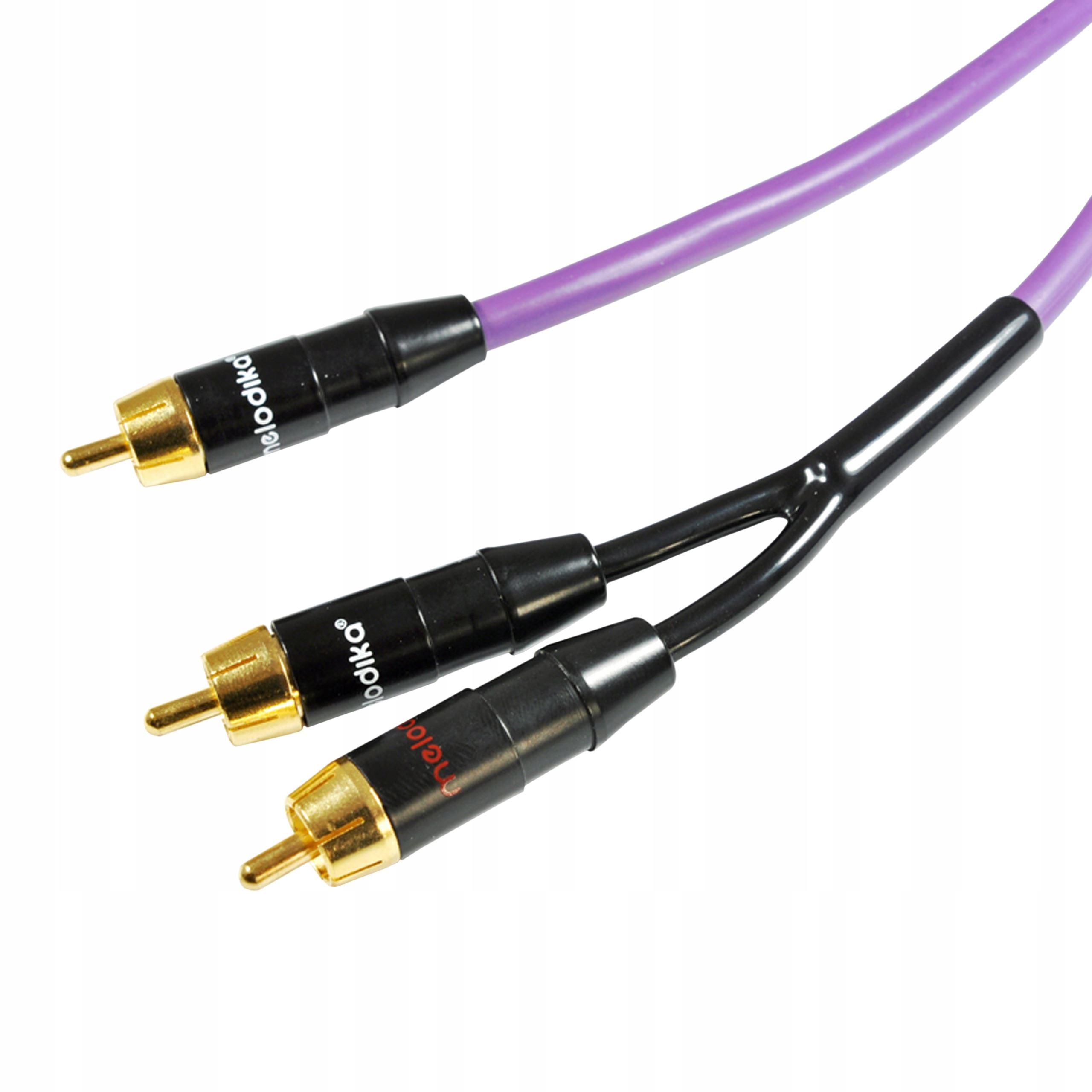 KABEL DO SUBWOOFERA TYP Y MELODIKA MDSWY150 PURPLE RAIN 1 RCA - 2 RCA 15m Marka Melodika