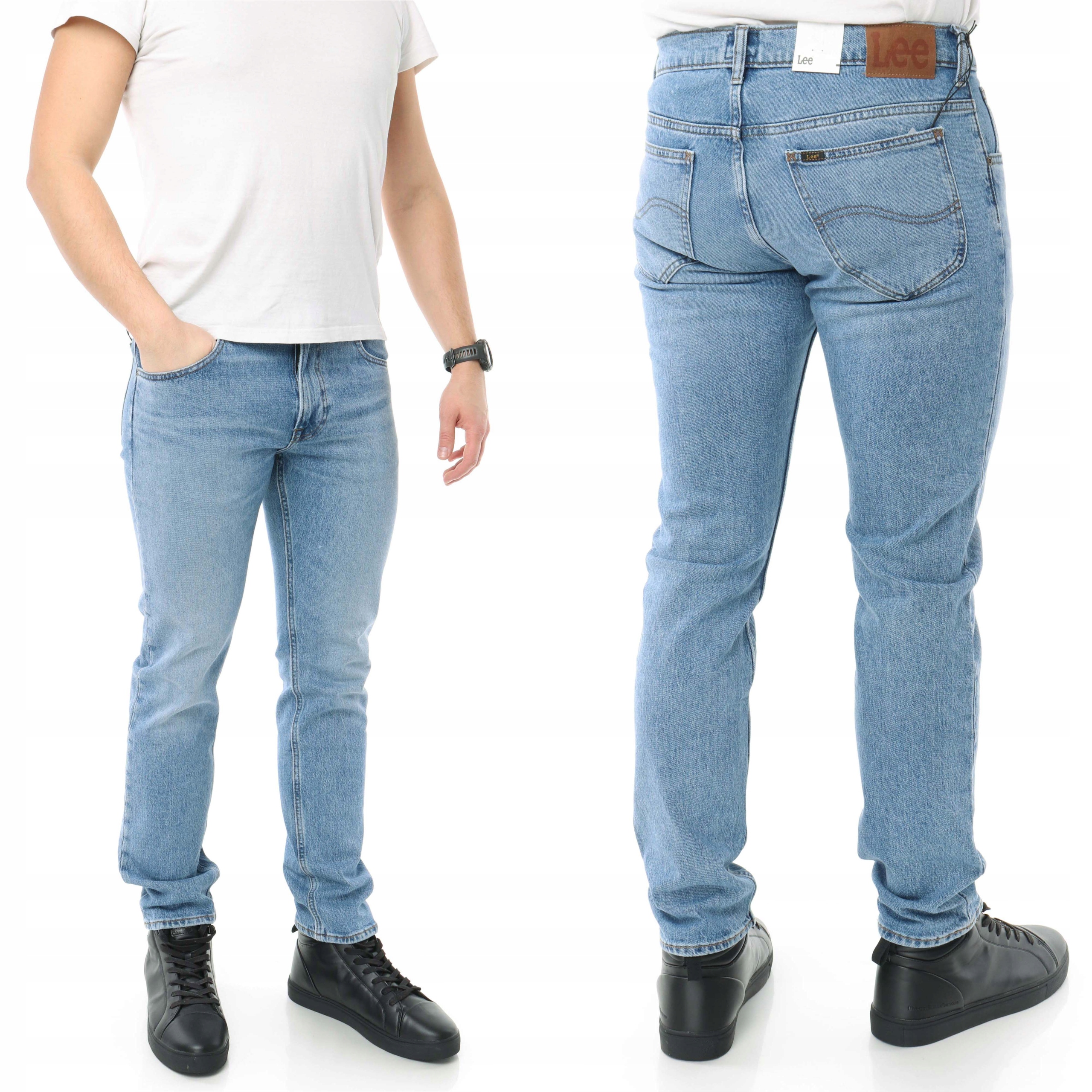 Lee Rider spodnie męskie zwężane jeansy W38 L34