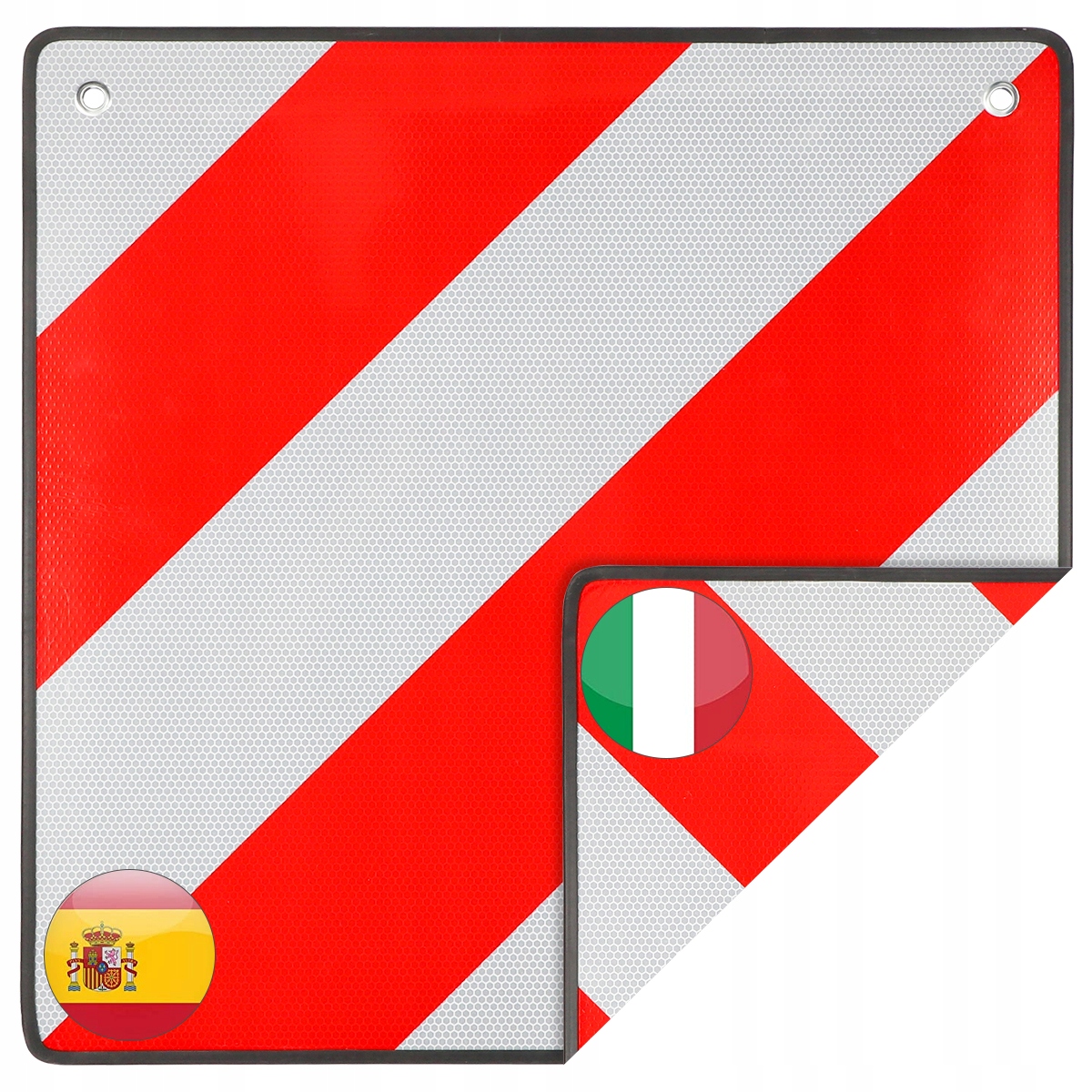 2 V 1 Výstražná Tabule Itálie Španělsko 50x50 cm