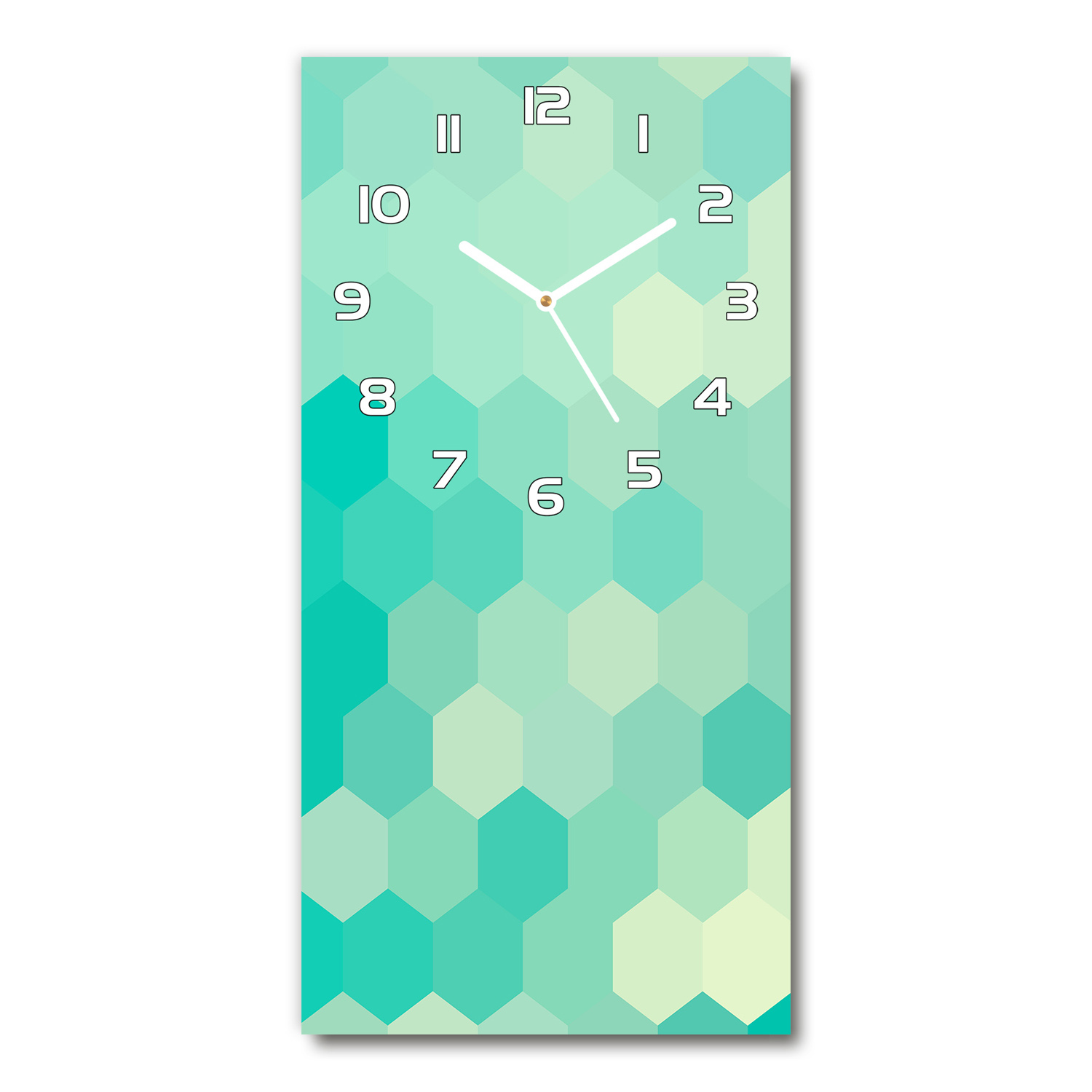 

Pionowy cichy zegar ścienny Geometryczne tło 30x60